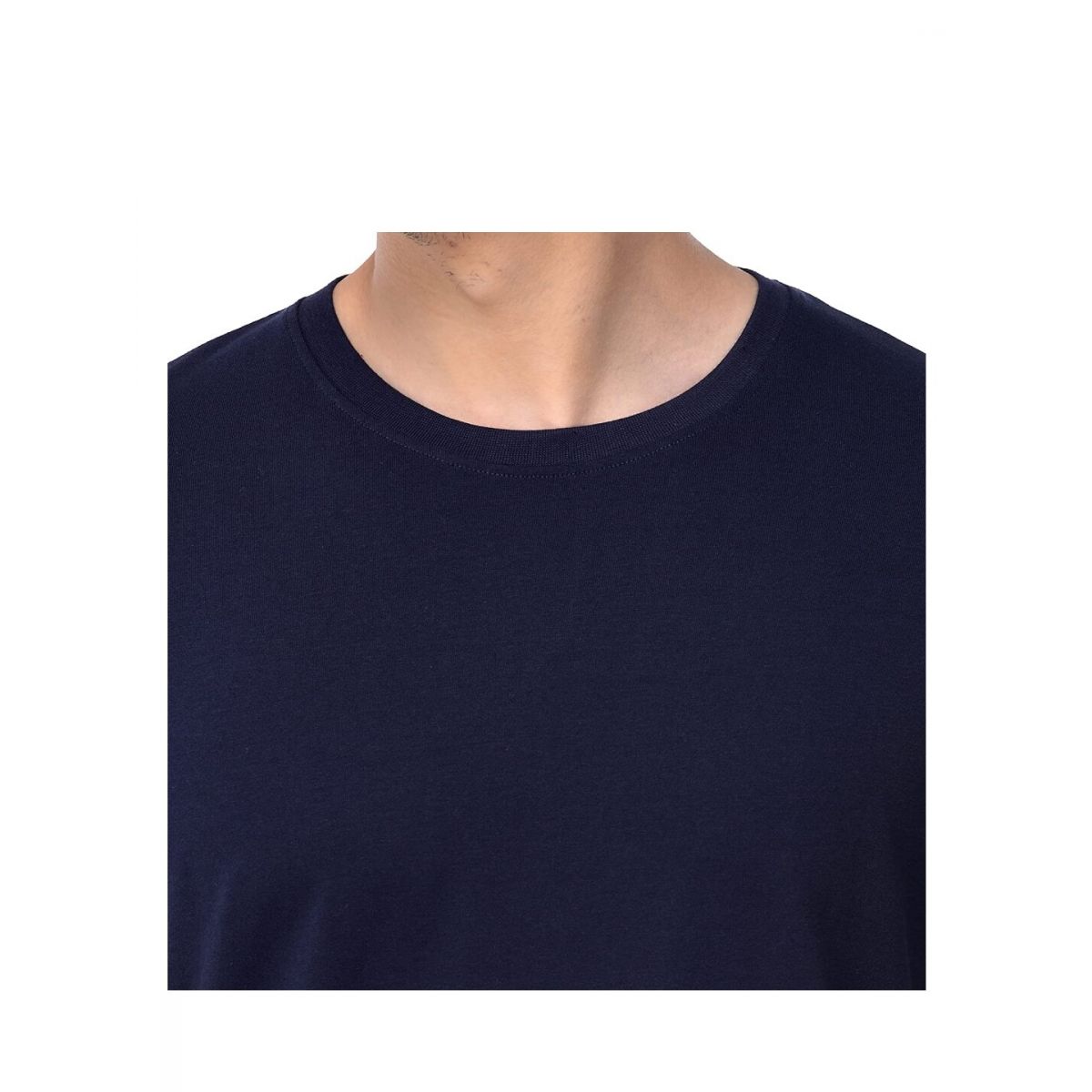 Футболка темно-синяя, однотонная, Regular Fit Футболка темно-синяя, однотонная, Regular Fit